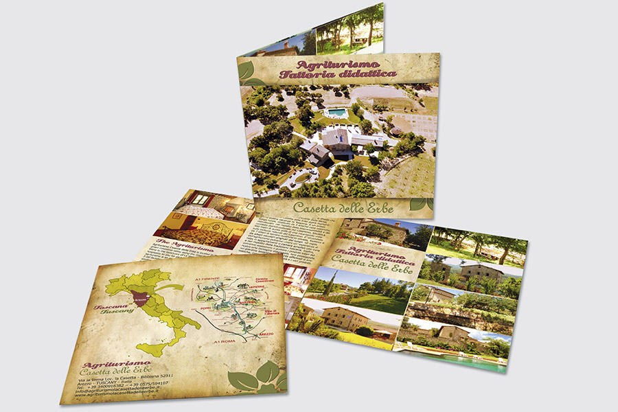 brochure e depliant per agriturismo ad arezzo 